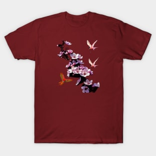 flowers anb birds art design. T-Shirt